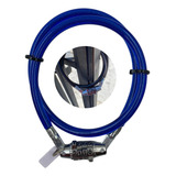 Cadeado Bike Moto Portão Trava Seguro Aço Resistente Forte Cor Azul