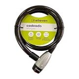 Cadeado Bike Reforçado Com Chave Cabo De Aço 18mm X 1m Elleven Moto Portão Estepe
