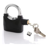 Cadeado C Sirene Antifurto Alarme Sonoro 3 Chaves A Laser
