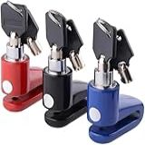 Cadeado Com Chave Trava Disco De Freio Moto E Bicicleta Antifurto Universal Segurança Cores Sortidas