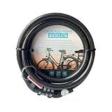 Cadeado Com Senha Combinação Numérica Segredo Trava Para Bike Bicicleta Moto Corrente Cabo De Aço Inoxidável Reforçado Resistente Segurança Anti Furto Comprimento 110cm