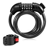 Cadeado Com Senha Para Bike Moto 12mm Com Suporte De Fixação Seguro Reforçado Senha Reprogramável