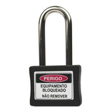 Cadeado De Bloqueio 35 50mm Com Haste Longa Papaiz Cor Preto