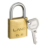 Cadeado De Latão Maciço Cl 30 30mm Land Cor Dourado