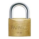 Cadeado Em Latão De Cr60 Com 2 Chaves Linha Clássica Papaiz Cor Dourado