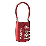 Cadeado Para Malas Master Lock 4688D Vermelho Pacote Com 1