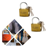 Cadeado Pequeno 20mm C Chaves Reserva Para Mala Kit Com 2