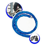 Cadeado Trava Anti Furto Motos Bike Estepe 22mm X 1 Metro Cor Azul