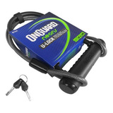 Cadeado Trava Bike Ulock 115x230mm Cabo Aço 120cm Chaves