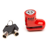 Cadeado Trava Para Disco Freio Moto Antifurto Universal Cor Vermelho