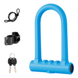 Cadeado U lock Reforçado Silicone Com Cabo Trava Bike Moto