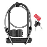 Cadeado U lock Super Reforçado Com Chaves Cabo Bike Moto