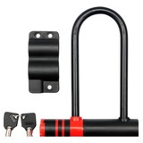 Cadeado U lock Super Reforçado Com Chaves Para Bike Moto