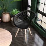 Cadeira 78cmx57cm Eames P lanchonete Black