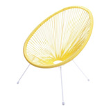 Cadeira Acapulco Cordas Pvc 69x50x85cm Amarelo