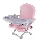 Cadeira Alimentação Bebê Assento Dobrável Infantil Criança Refeição Portátil  Rosa 