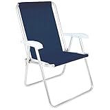 Cadeira Alta Conforto Alumínio Sannet Azul Marinho