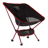 Cadeira Alumínio Camping Karibu Dobrável By Portable Style Cor Vermelho