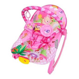 Cadeira Balanço Vibratória E Musical Para Bebê Rosa   Coruja