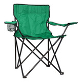 Cadeira Banco Banqueta Pesca Camping Praia Com Apoio De Braço E Porta Copos Importway Iwcdc Cor Verde