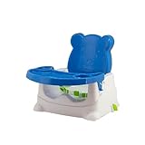Cadeira Booster De Alimentação Refeição Portátil Para Bebê Ursinho Até 15Kg Multmaxx Azul 