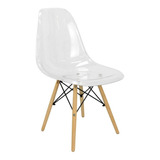 Cadeira Charles Eames Cristal Eiffel Wood