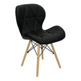 Cadeira Charles Eames Eiffel Slim Wood Estofada