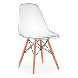 Cadeira Charles Eames Eiffel Wood Policarbonato