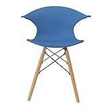 Cadeira Charles Eames New Wood Design Pelegrin Pw 079 Azul