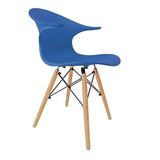 Cadeira Charles Eames New Wood Design Pelegrin Pw 079 Azul