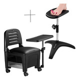 Cadeira Ciranda Manicure Pedicure Com Mesa Suporte P pes
