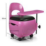 Cadeira Cirandinha Rosa Para Manicure Salão De Beleza   Diva
