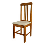 Cadeira Colonial De Madeira Maciça Estofada