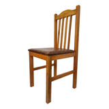 Cadeira Colonial Madeira Maciça Estofada Mutá Para Mesa