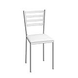 Cadeira Com Encosto Cromada Dallas C152 Branco