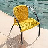 Cadeira Corda Náutica Amarela Art D