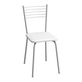Cadeira De Aço Flex 82cm Compoarte Cromado branco Gb