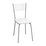 Cadeira De Aço Flex 82cm Compoarte Cromado-Branco