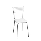 Cadeira De Aço Flex 82cm Compoarte Cromado Branco