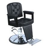 Cadeira De Barbeiro Reclinável Fortebello Black