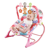 Cadeira De Descanso Musical Balanço Rocker Bambinelli 18kgs Cor Rosa Rosa