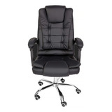 Cadeira De Escritório Best Chair Confort Cpb Ergonômica Preta Com Estofado De Couro Sintético