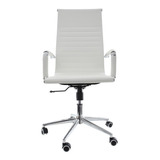 Cadeira De Escritório Cadeiras Inc Cadeira Presidente Charles Eames Stripes Fia6129 Ergonômica Branca Com Estofado De Couro Sintético X 2 Unidades