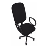 Cadeira De Escritório Ecoflex Ec 381 gir Ergonômica Preta Com Estofado De Tecido