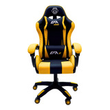 Cadeira De Escritório Efa Gaming R Gamer Ergonômica Amarela