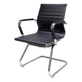 Cadeira De Escritório Interlocutor Com Base Fixa Cadeiras Inc Charles Eames Eiffel Esteirinha Confortável Preta