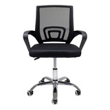 Cadeira De Escritorio Office Diretor Detroit Baixa Com Regulagem Giratória Tecido Mesh Preta Baba Shop Detroi Cor Preto