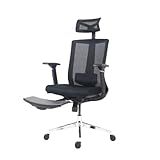 Cadeira De Escritório Presidente Ergonômica Premium Executiva Zen Com Apoio De Pés Apoio De Cabeça Ajustável Sistema Relax Com Trava Em Até 4 Posições Suporta 180kg