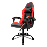 Cadeira De Escritório Tgt Heron Tgt hr Gamer Ergonômica Vermelha Com Estofado De Couro Sintético