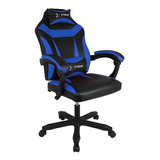 Cadeira De Escritório Xtreme Gamer Azul Com Estofado De Couro Sintético